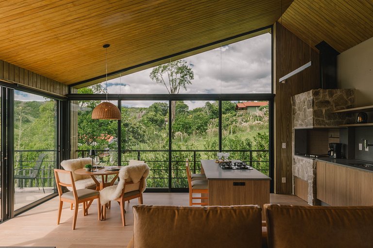 Elegante bangalô de campo 1- Taquaras Huts