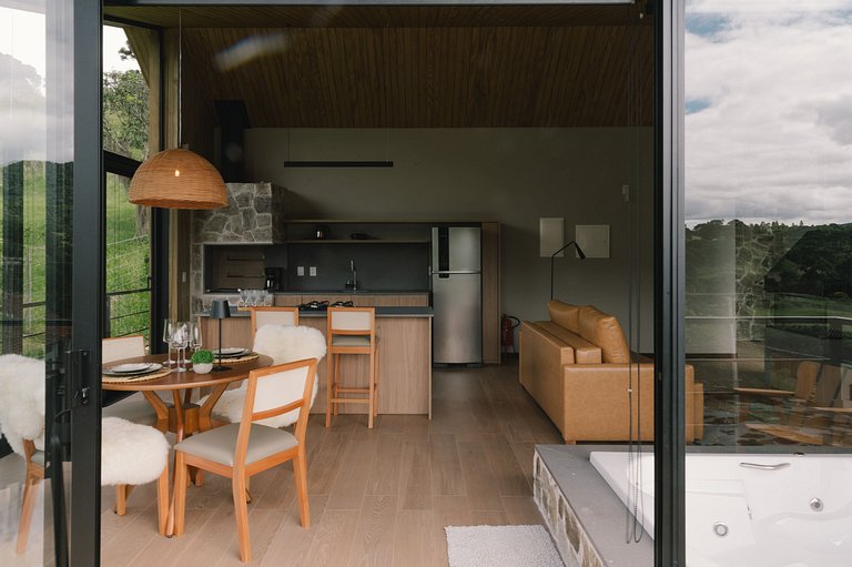 Elegante bangalô de campo 1- Taquaras Huts